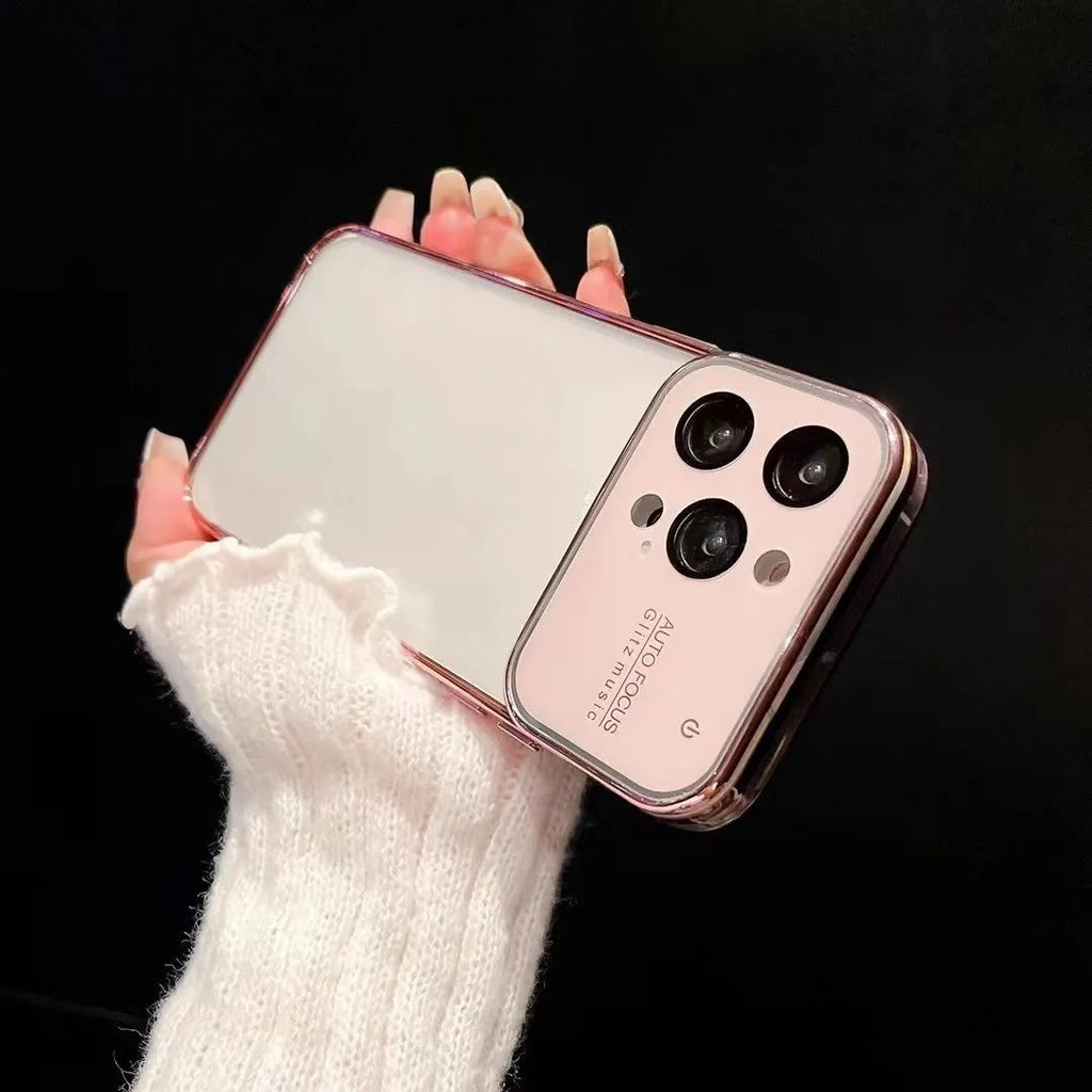 High transparent luminous colour phone case for Apple iPhone, shockproof PC material, all-inclusive design, purple colour