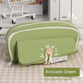 Canvas pencil case in Korean style with large capacity for approximately 80 pens