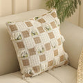 Nordic style jacquard cushion cover with retro floral pattern in 45x45cm size