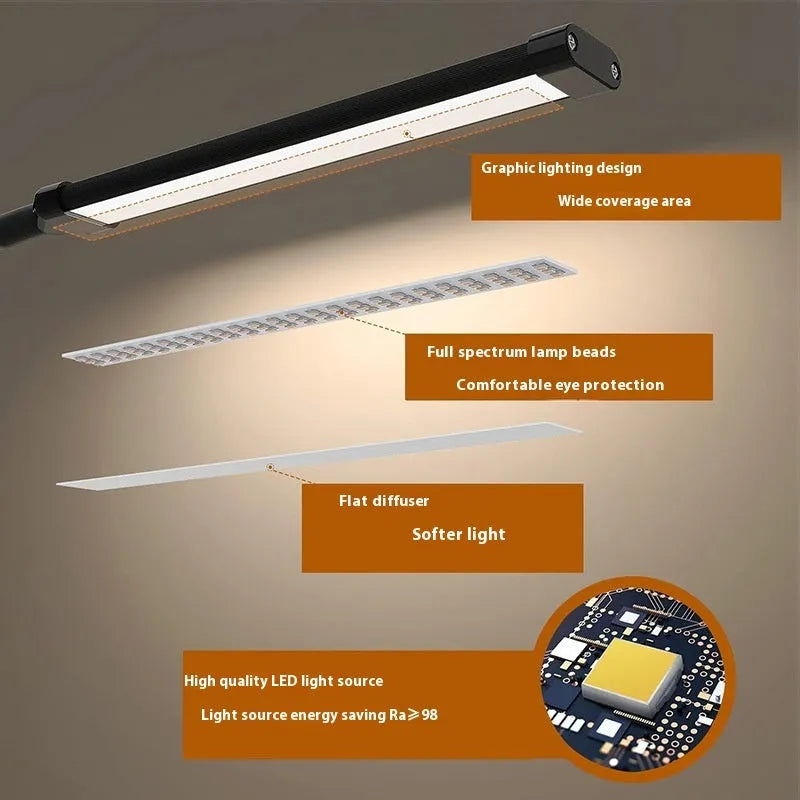 100 LED USB powered reading lamp, 26cm height, modern simple style, for desk or bedside use