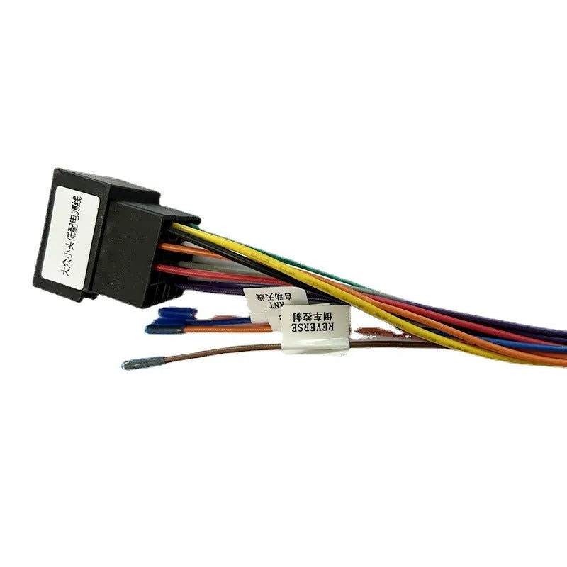 Volkswagen small head low power cord wiring harness cable with 16-pin connector and PVC insulation