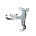 Zinc alloy archery release aid showing two-axis harpoon clip mechanism
