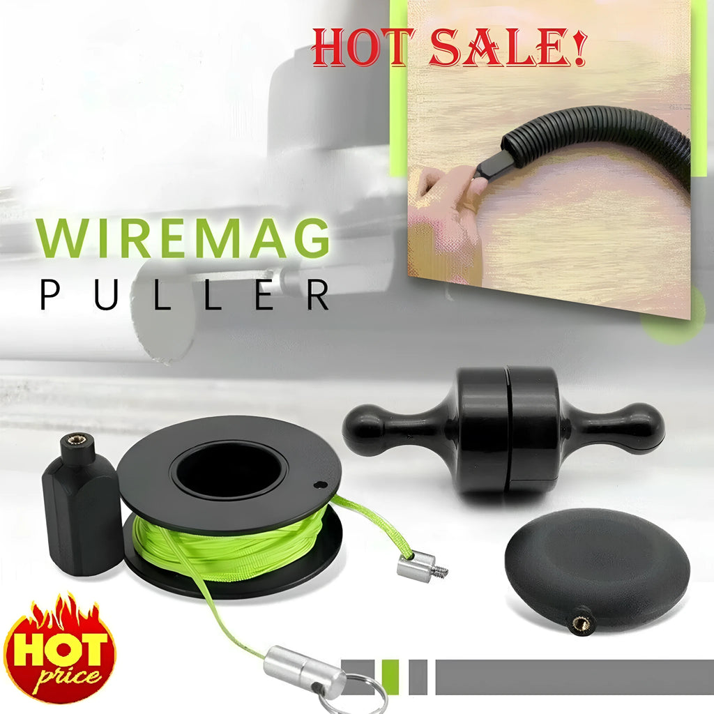 Magnetic threading cable guide machine nylon pipe concealed wire threader electrician tool 10x5 cm