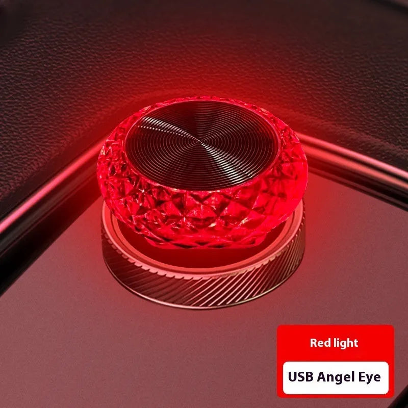 Car USB ambient light in PVC with seven colours plus colourful flashing and gradient modes for general vehicle interiors