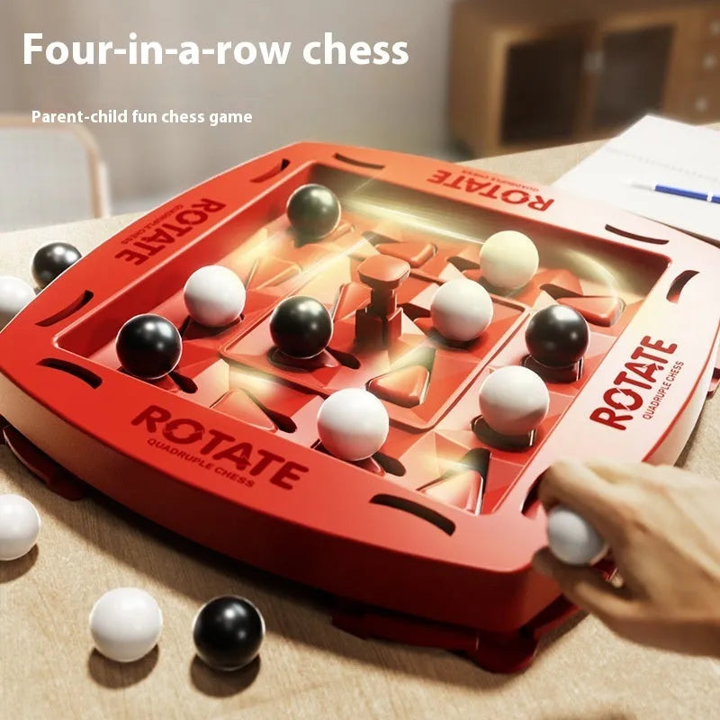 Track Logic Chess family parent-child battle chess educational toy with black and white beads in colour box package