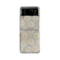 Flower pattern folding screen phone case for Samsung Galaxy Z Flip smartphones