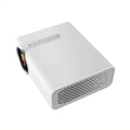 Black YG530 mini wireless mobile phone projector showing a projected image on a wall.