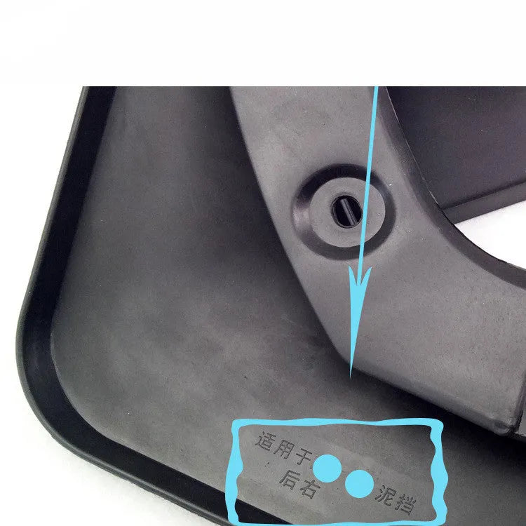 Black stainless steel mudguard set of four pieces compatible with Apple Rimachi Junyi modified parts