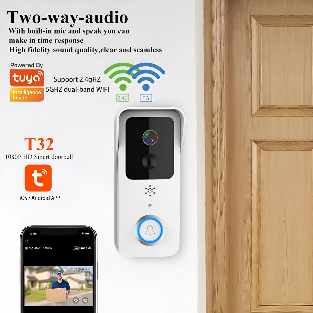 Smart home waterproof HD visual doorbell for outdoor security