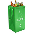 Blue handbag-style rigid plastic waste bag with 40L capacity for recycling storage.