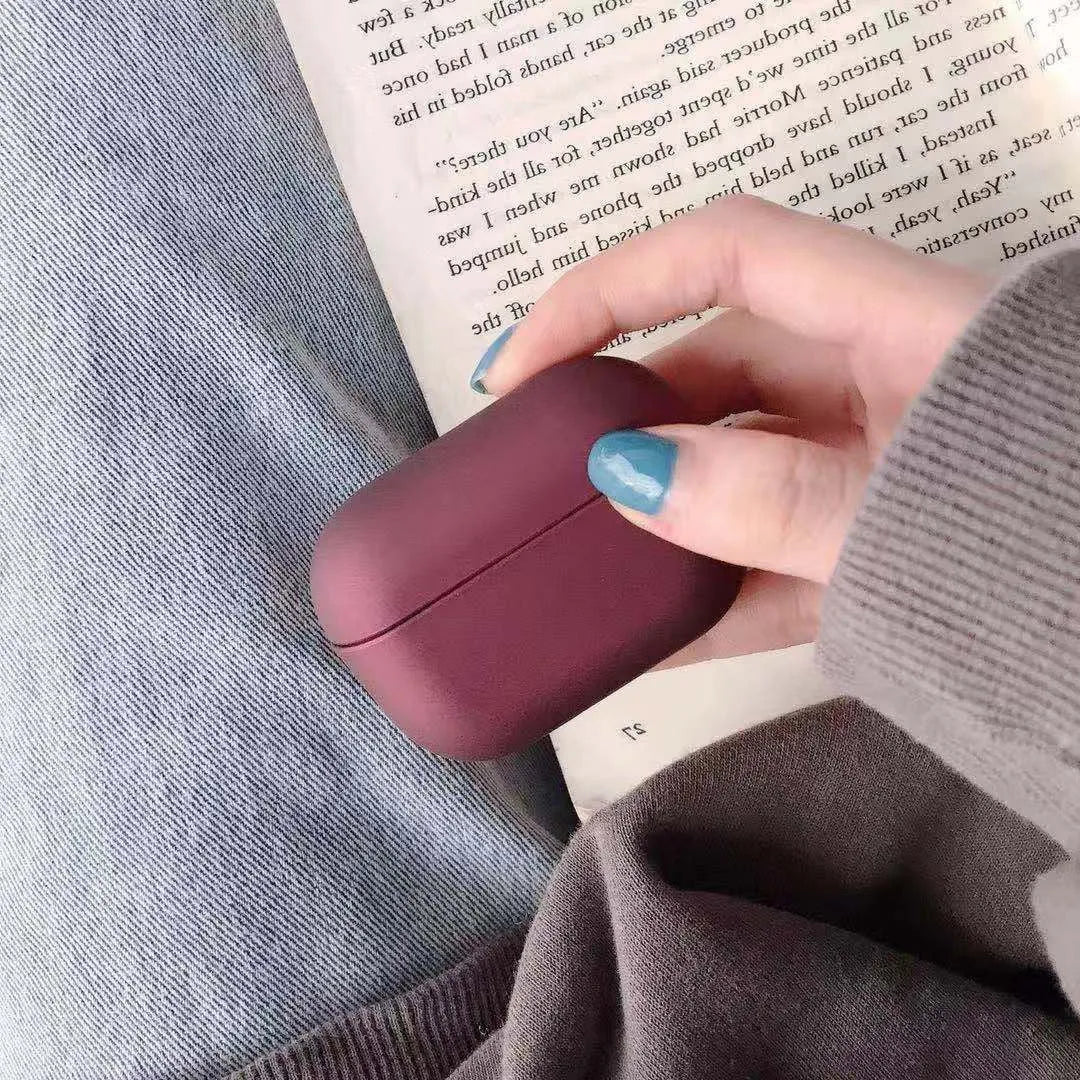 Clear plastic protective case for AirPods Pro earbuds in a selection of colours.