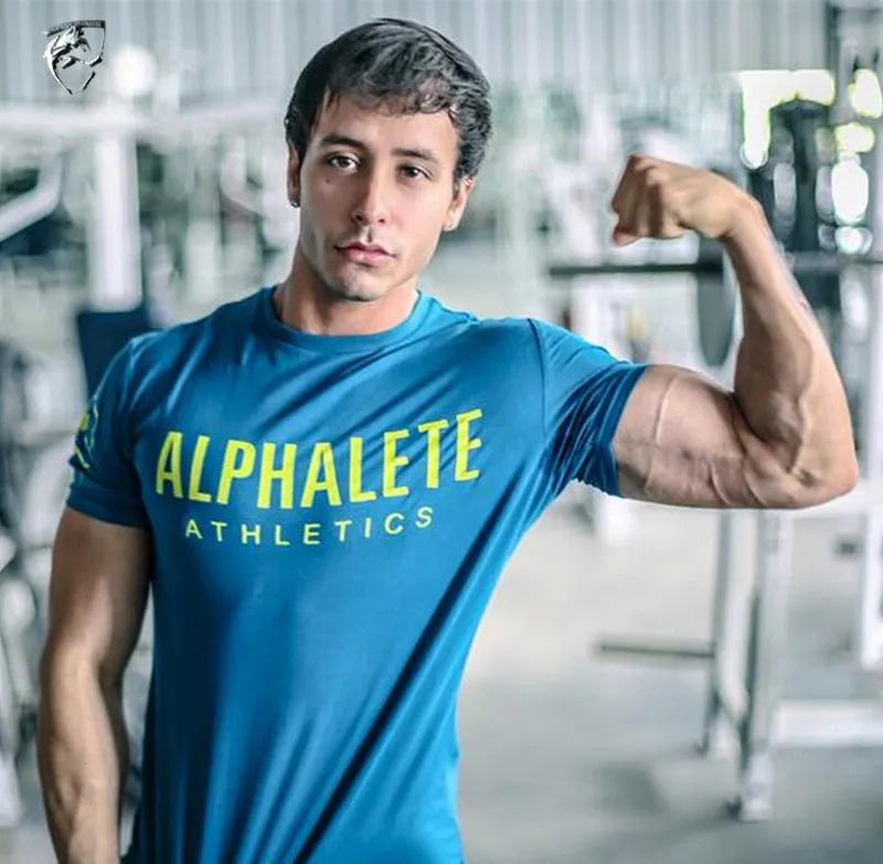 Cotton fitness T-shirt in red, showing front view, available in sizes S to XXL