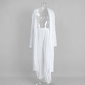 Women's shawl harem pants pyjama set in viscose blend, long sleeve top and pants, available in yellow, white, black