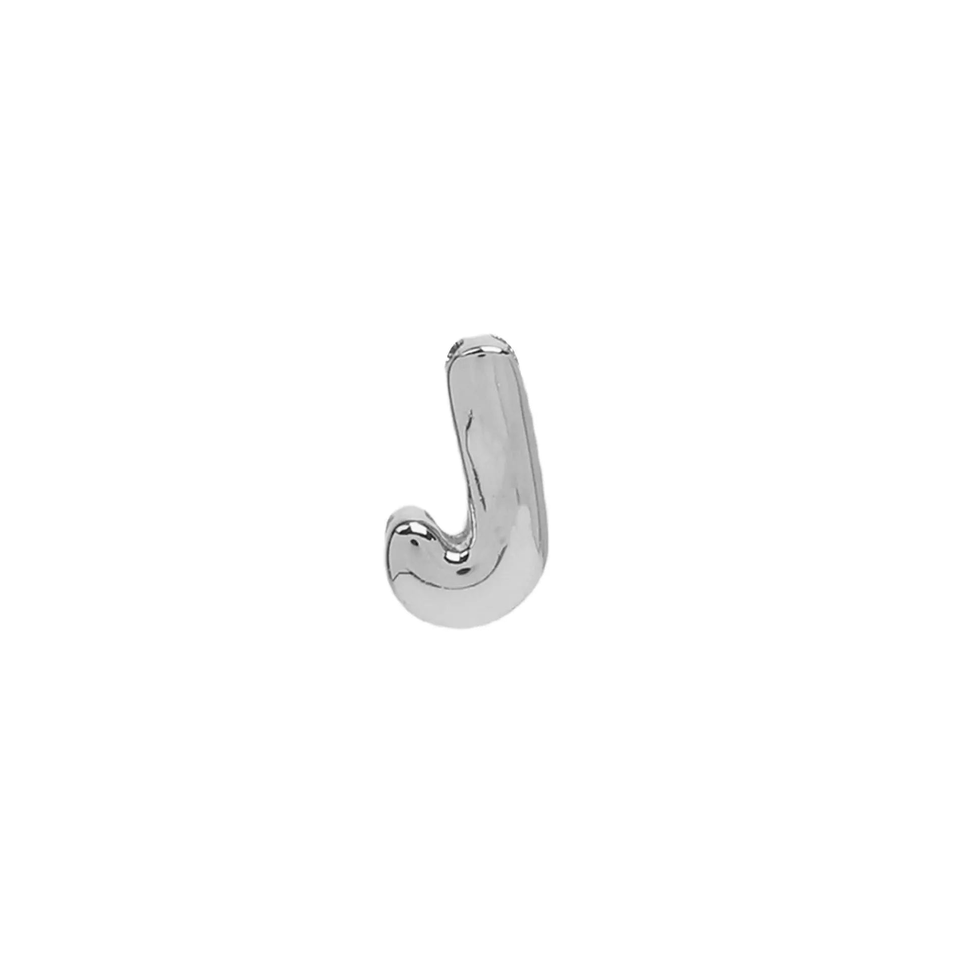 18k brass smooth surface bubble DIY letter bracelet with gold electroplated finish and letter pendant on white background
