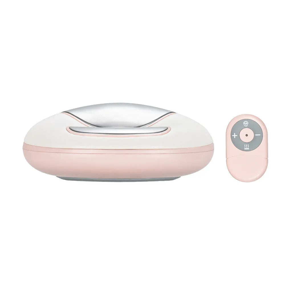 Smart electric hand massager in white with heating and pulse therapy functions for hand fatigue relief