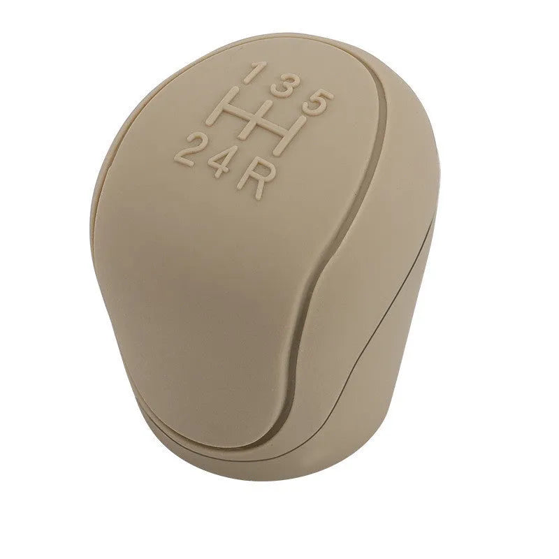 Silicone car gear cover with non-slip textured surface in black colour, universal fit for gear stick