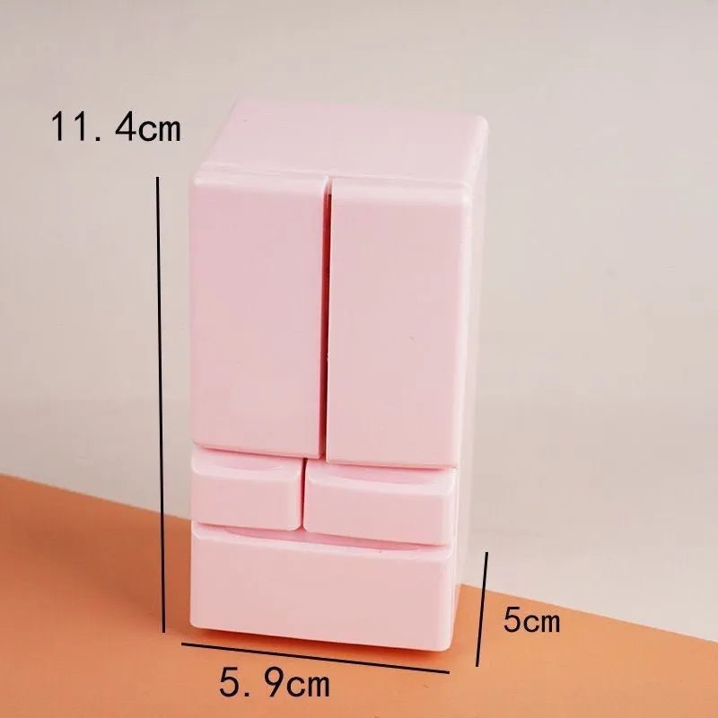 Small white plastic miniature model with internal LED light on, showing dimensions of 11.4cm height.