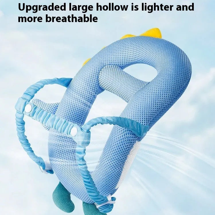 Cartoon toddler anti-collision pillow and knee pads in Little Dinosaur design for fall protection.