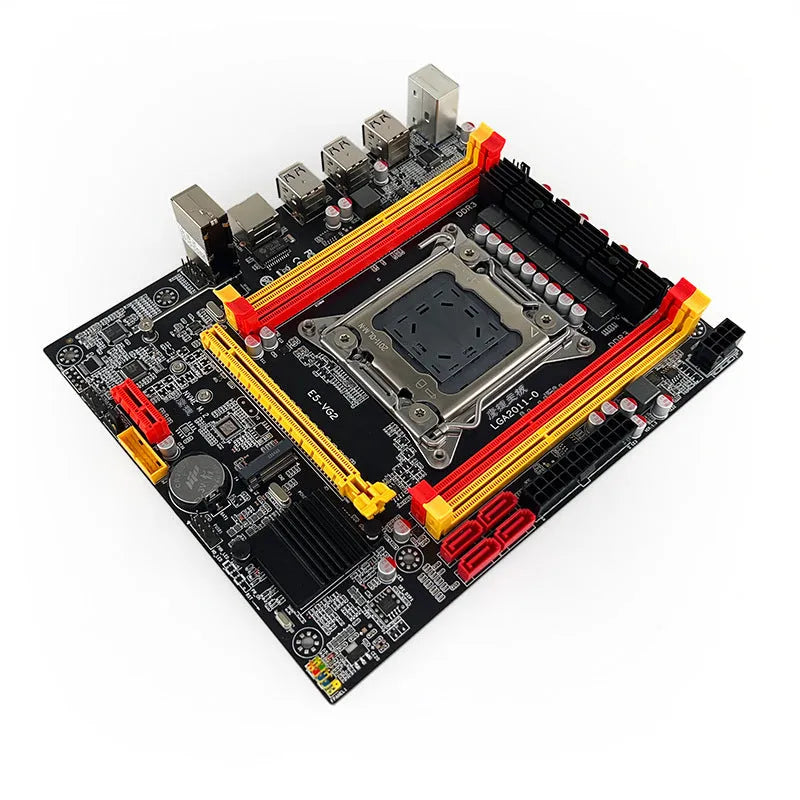 X79-VG2 desktop motherboard with LGA 2011 socket, DDR3 slots, PCIe 16X, M.2, and SATA connectors