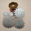 Silver high carbon steel cutting knife mold with flower etching pattern for cake decorating