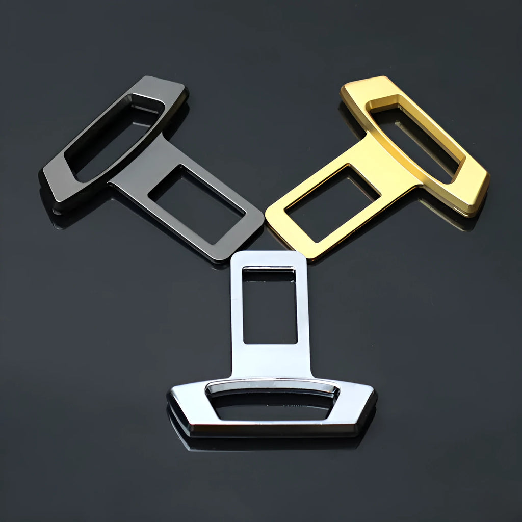 Metal car silencer insert in matte black, gold, and silver colour options