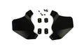 Blind-Spot Armor in Black, soft rubber tactical head protection with slanted deflection design for Emerson fast rail systems