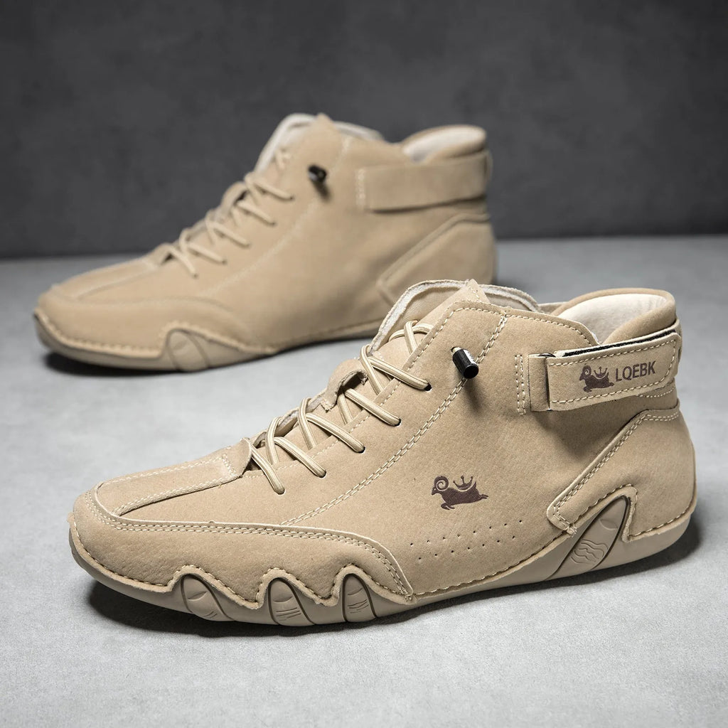 Men's high-top casual Martin boots with microfiber upper and rubber sole in multiple colour options