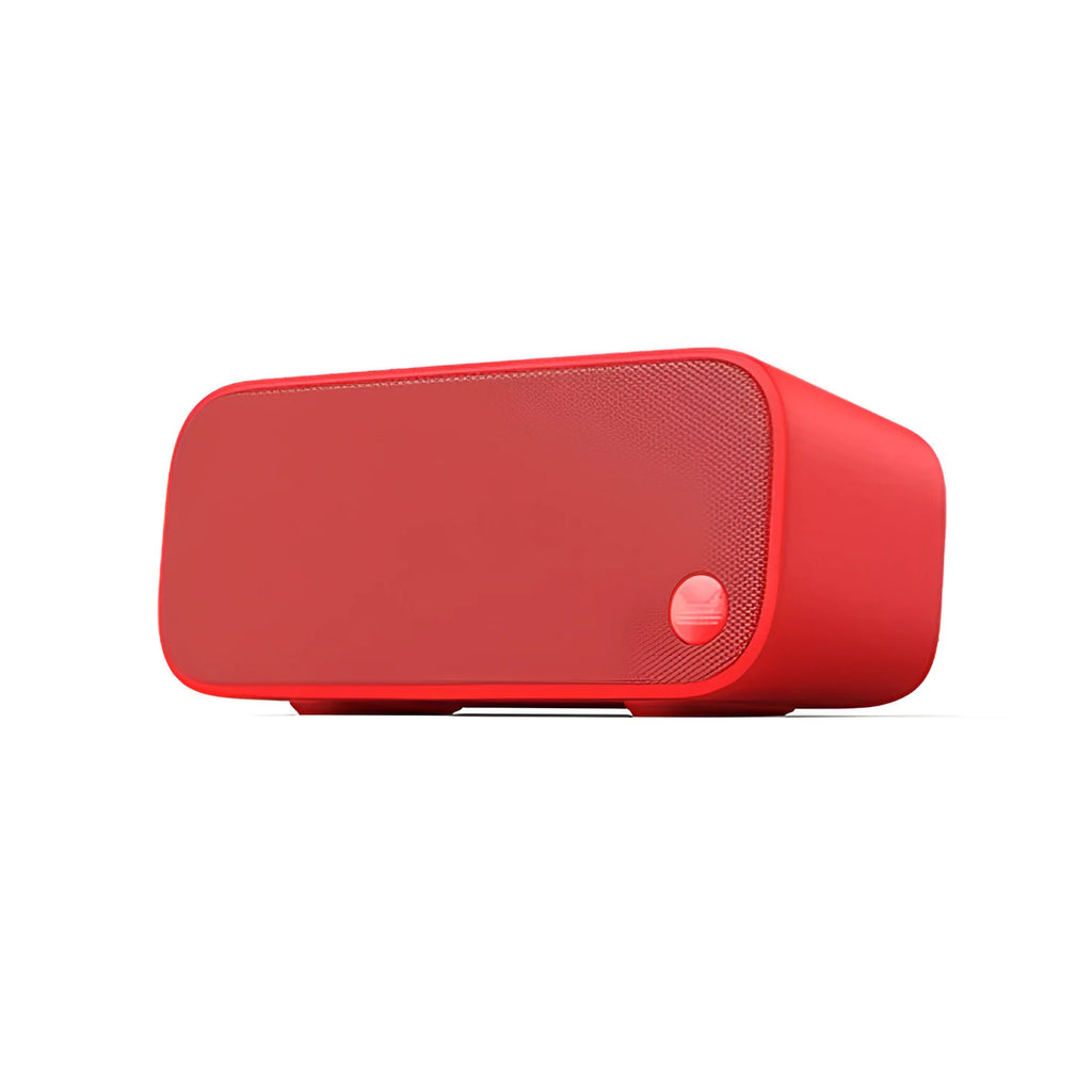 Elf Sugar Cube AI Wi-Fi speaker set in blue, green, red, or white colours for bookshelf placement