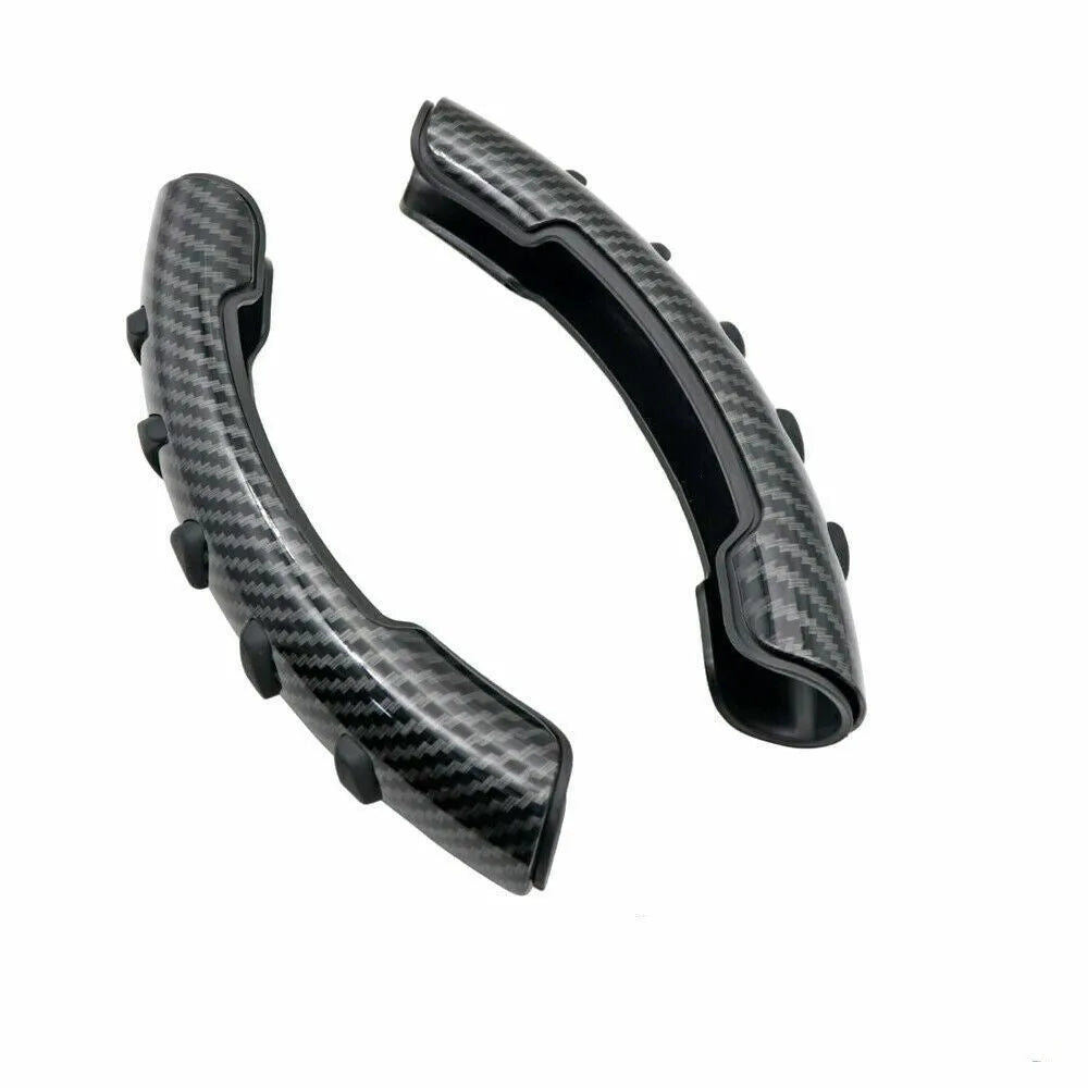 Carbon fibre black anti-slip steering wheel sleeve for 38cm diameter wheels.