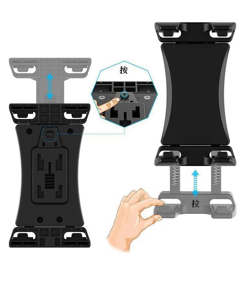 Black ABS bicycle handlebar bracket holding a mobile phone for cycling navigation