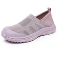 Women's slip-on shoe covers with cloth uppers and PVC soles in black, milky white, and purple colours