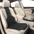 Ventilated summer car seat cushion in beige with universal fit for five-seat vehicles