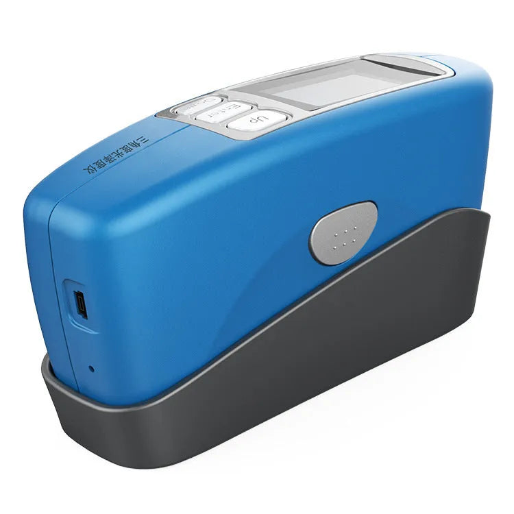 Ceramic portable gloss tester showing CS-300, CS-300S, and CS-380 measurement angle configurations