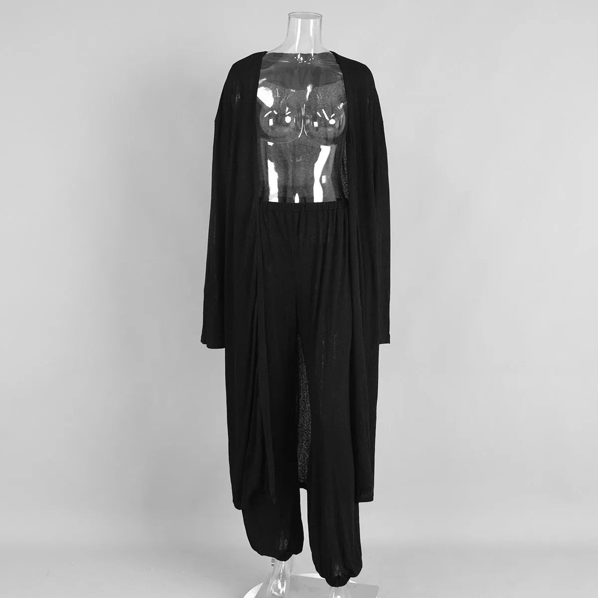 Women's shawl harem pants pyjama set in viscose blend, long sleeve top and pants, available in yellow, white, black