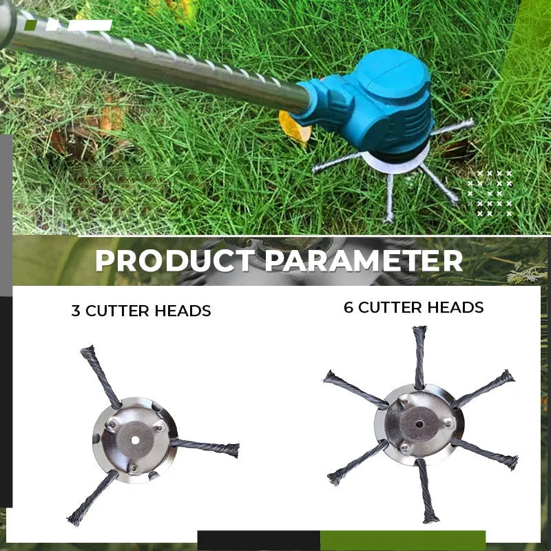 Small lithium electric wire mower stainless steel general accessories for weeding and rust removal with anti-falling wire