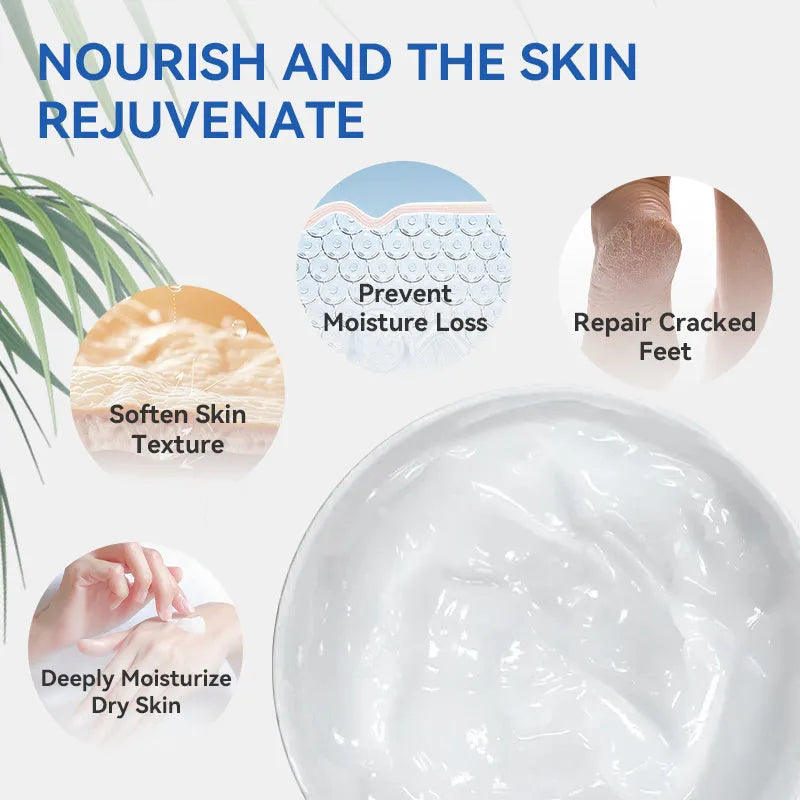 Urea moisturising face cream 150g tub, softens skin and removes dead skin