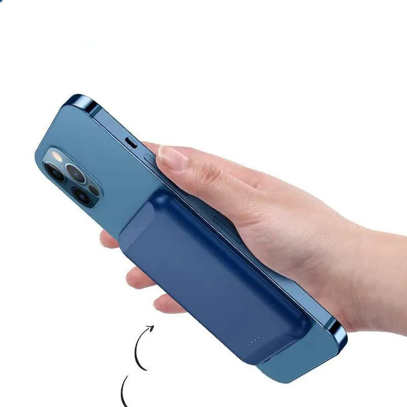 Son magnetic wireless power bank in various colours showing compact size of 85x55x12.5mm