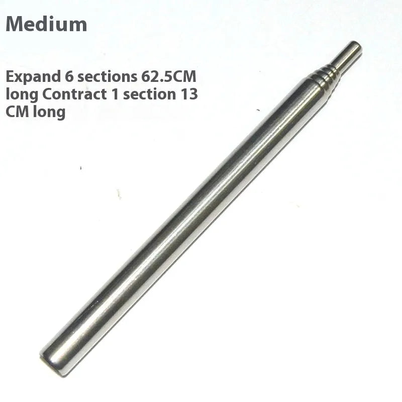 Stainless steel outdoor fire blowing stick for camping and picnics, available in large, medium and small sizes