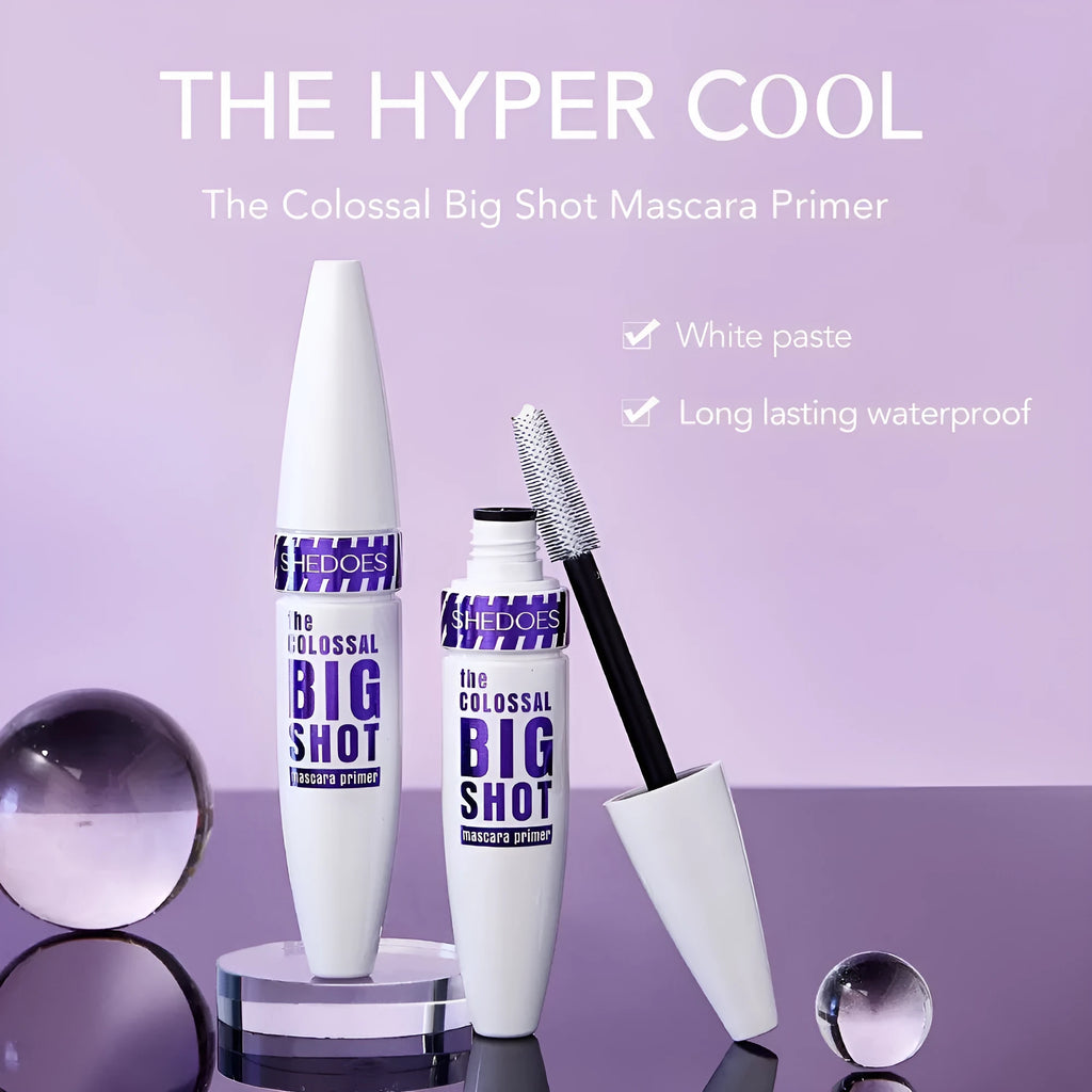 10ml white waterproof mascara tube with applicator for eyelash curling and shaping