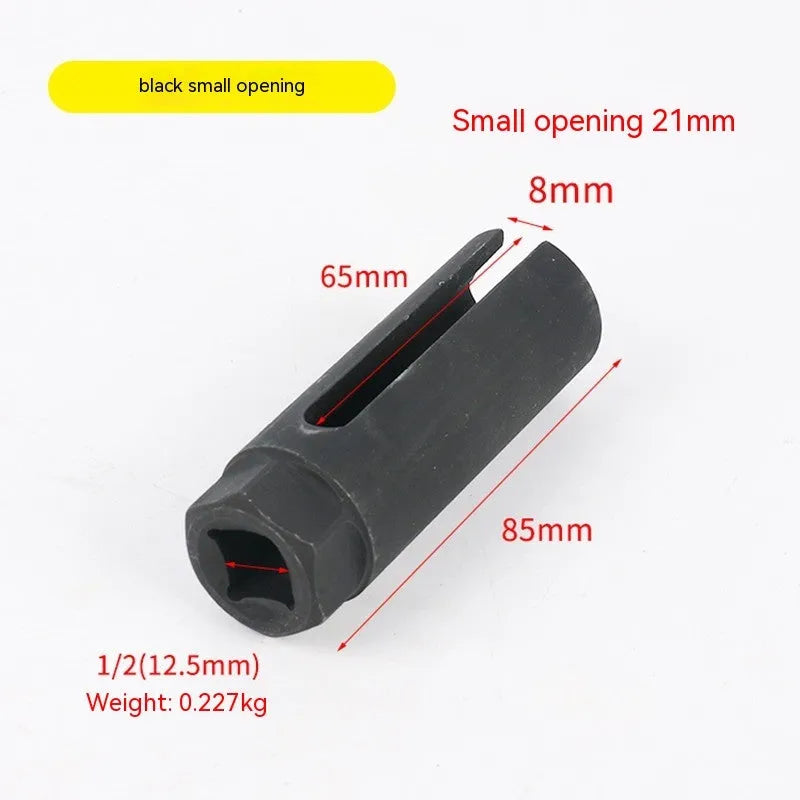 Black chromium vanadium steel oxygen sensor sleeve for 22mm diameter sensors