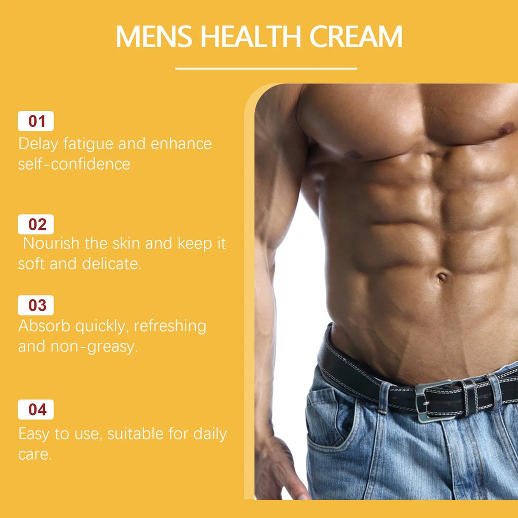 Men's Health Cream 100g tube with mint and ginseng extract for moisturising skin care