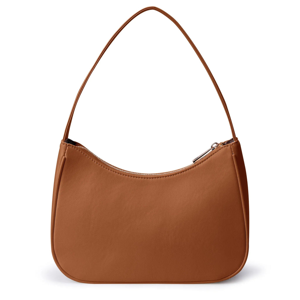 Simple retro waterproof PU leather shoulder bag in multiple colour options