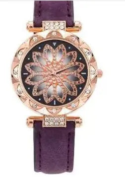 32mm round ladies fashion watch with mineral glass and pin buckle clasp in multiple colour options