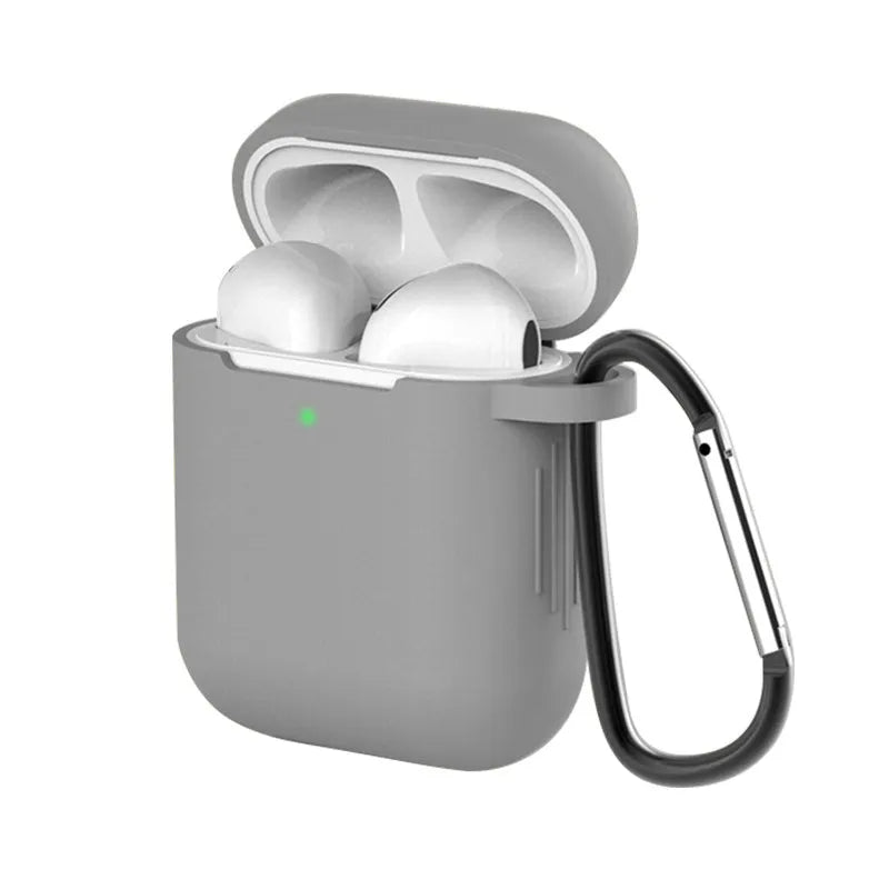 Silicone protective cover for Apple AirPods 1 and 2 wireless charging case in various colours