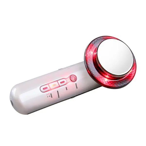 3-in-1 EMS infrared ultrasonic slimming massager with 5 modes and 5 intensities, compact handheld device for body and facial use