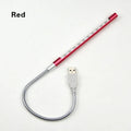 USB-powered aluminium alloy spiral LED night light in multiple colours with 420mm length