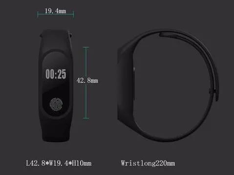 Motion intelligent smart hand ring for heart rate and step tracking on a wrist in blue colour.