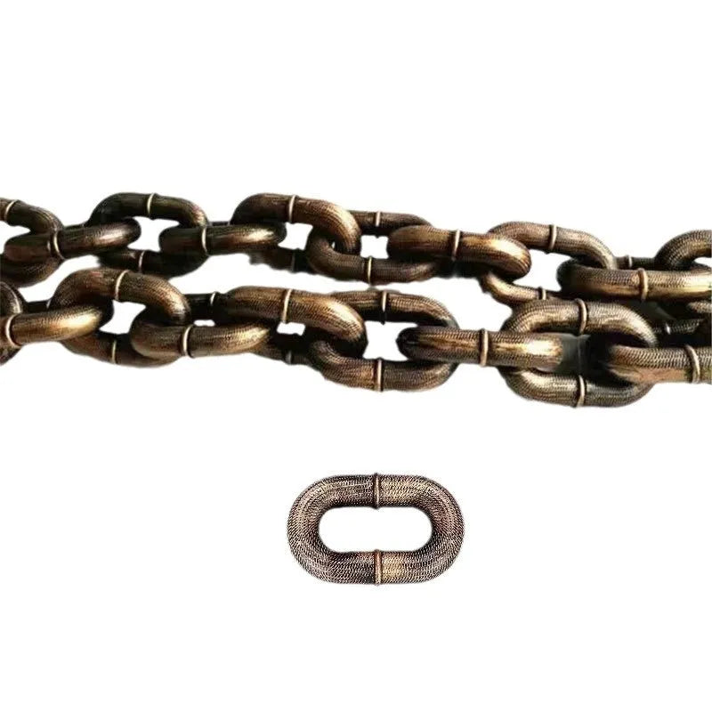 Imitation rough rope dog leash prop in antique silver colour for video and photography.