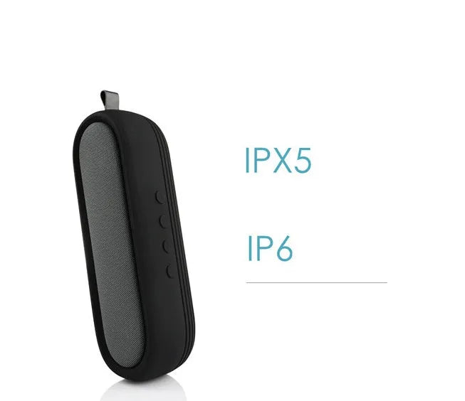 Wireless Bluetooth speaker dual speaker IP65 waterproof portable 2600mAh battery 8 hours playtime black colour