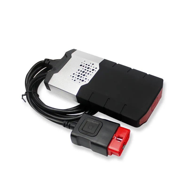 DS150e TCS CDP 2015 R1 diagnostic interface with eight colour-coded connection cables and power cable
